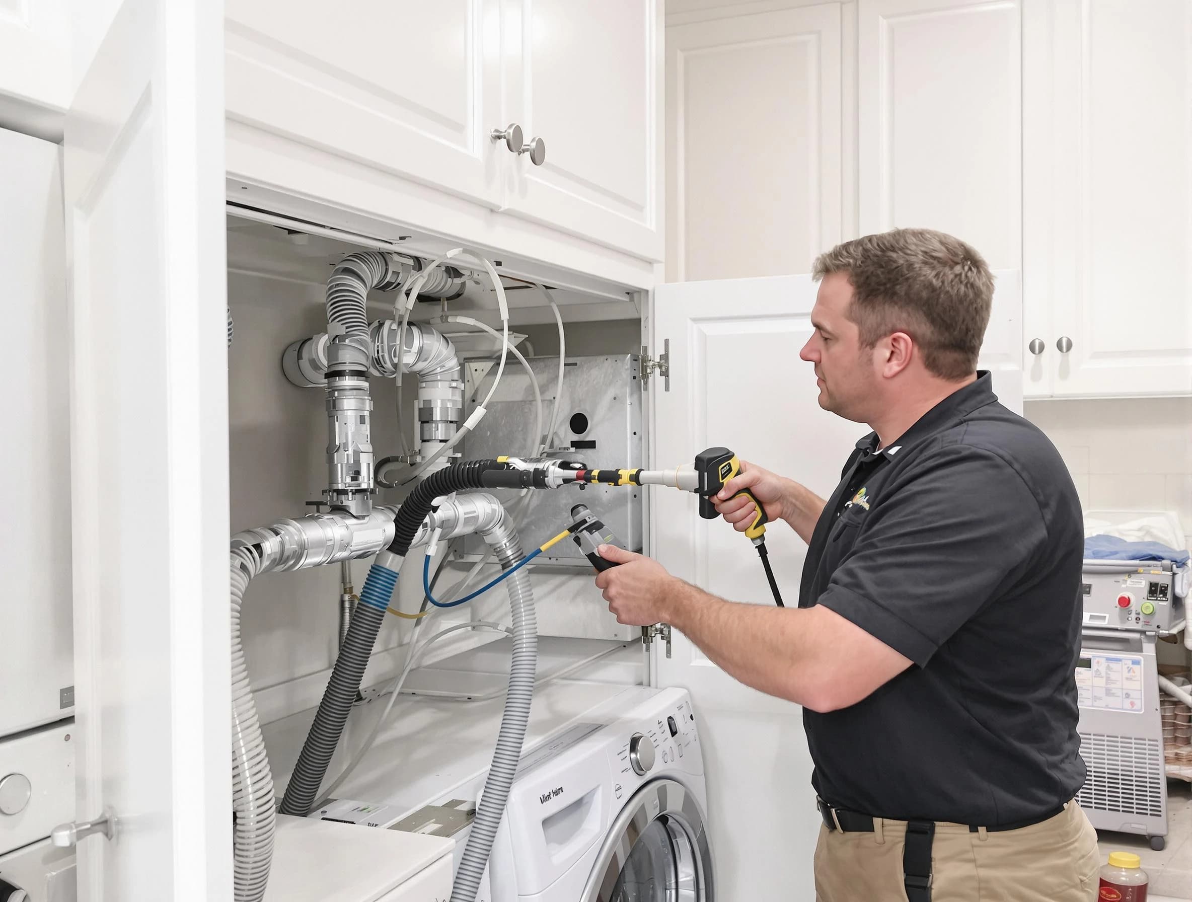 Palmetto Dryer Vent Cleaning professional removing severe blockage from a clogged dryer vent in Palmetto