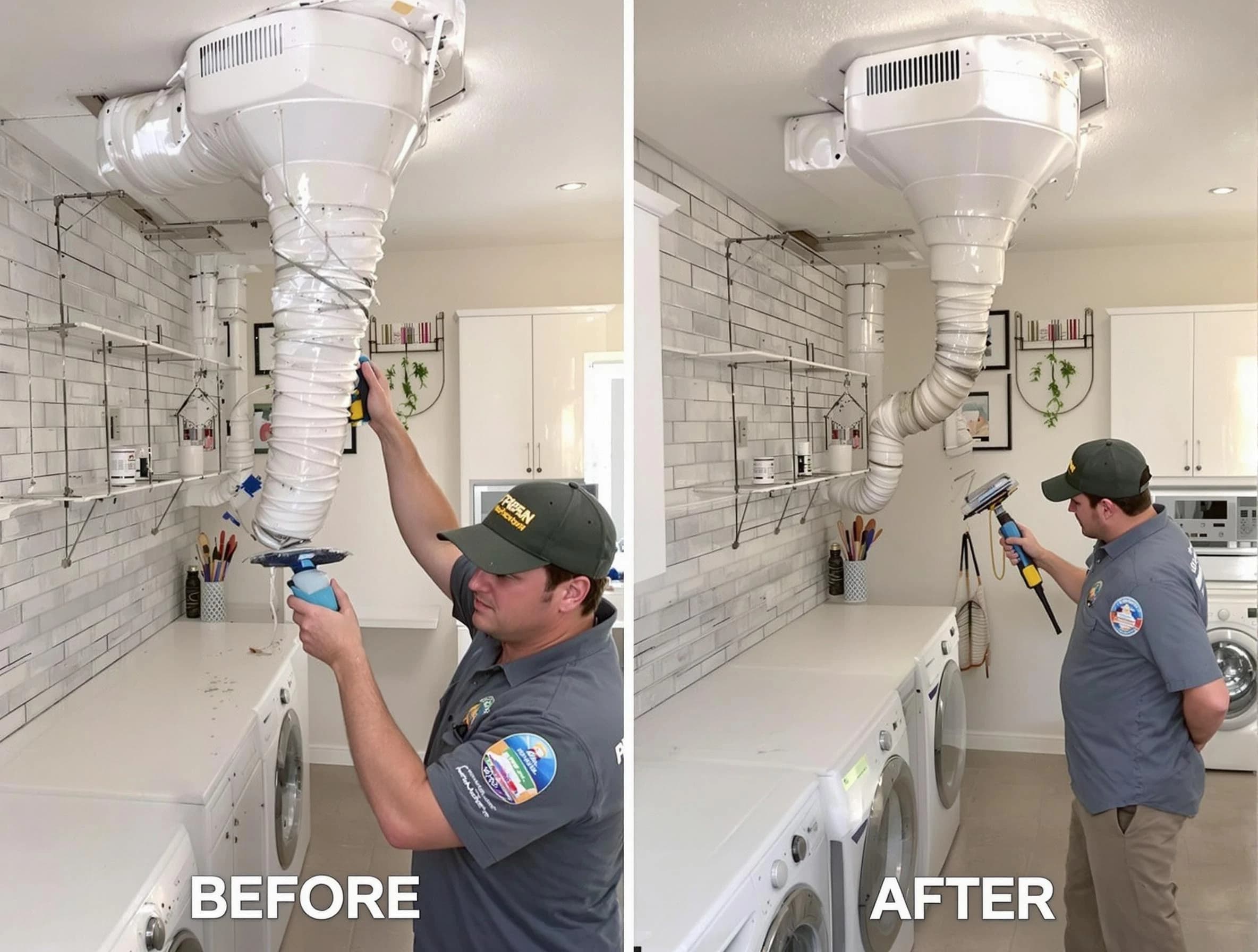 Professional dryer exhaust vent cleaning by Palmetto Dryer Vent Cleaning in Palmetto