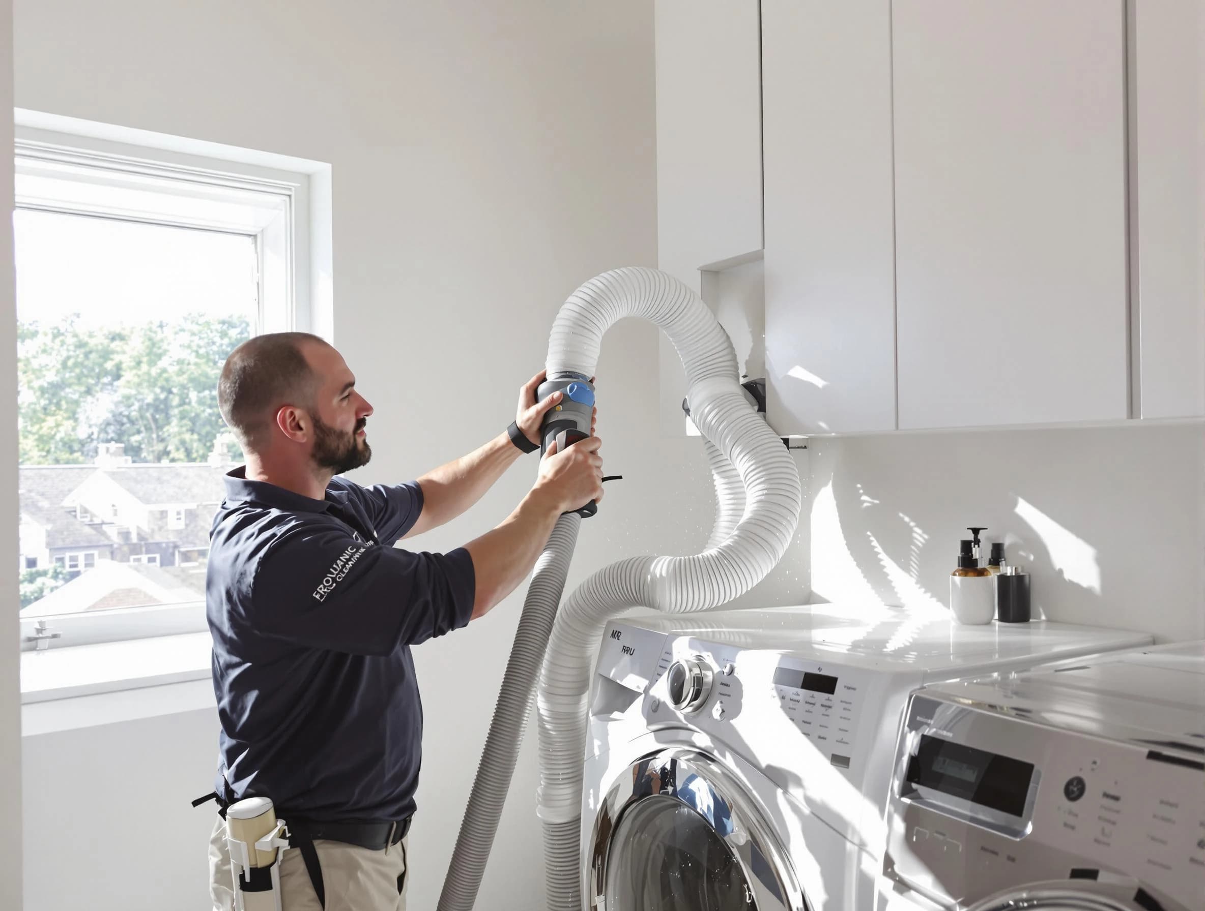 Certified Palmetto Dryer Vent Cleaning technician performing dryer vent cleaning in Palmetto