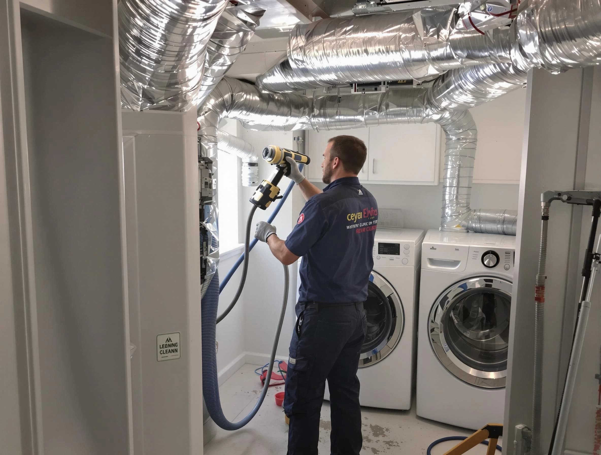 Palmetto Dryer Vent Cleaning specialist using advanced equipment for thorough duct cleaning in Palmetto