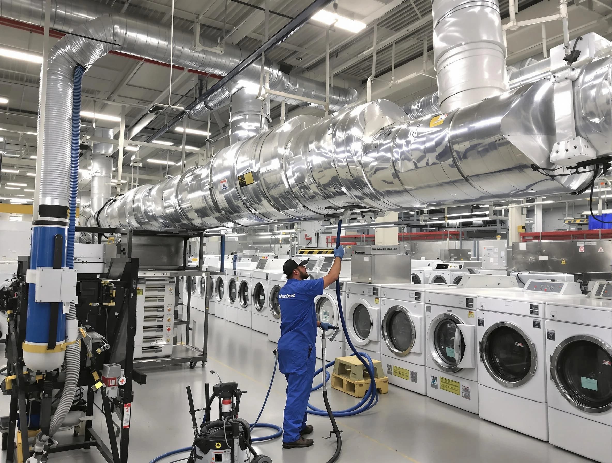 Palmetto Dryer Vent Cleaning team performing heavy-duty industrial dryer vent cleaning in Palmetto