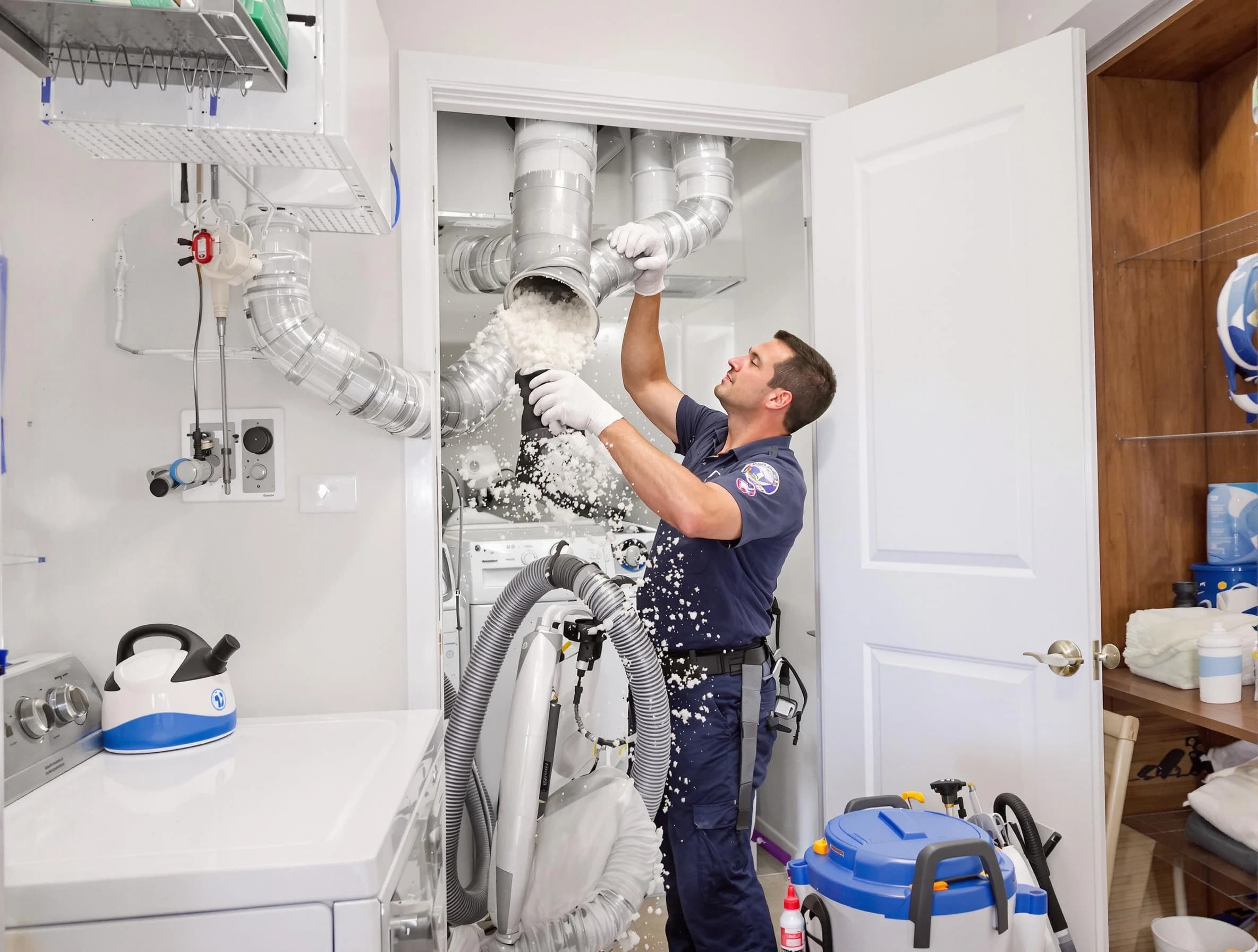 Palmetto Dryer Vent Cleaning technician delivering thorough residential dryer vent cleaning service in Palmetto